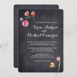 Chalkboard Aquarelle Florale Mariage Invitations<br><div class="desc">Célébrez votre journée spéciale avec notre "Rustic Romance - Floral Chalkboard Wedding Invitations", un mélange parfait de charme rustique et d'élégance romantique. Ces invitations donnent le ton à un mariage à la fois élégant et sincère, qui saisit l'essence de votre histoire d'amour. Le design présente des aquarelles florales délicates, magnifiquement...</div>