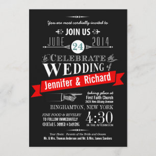 Chalkboard Art Deco Wedding Invitations Kaart