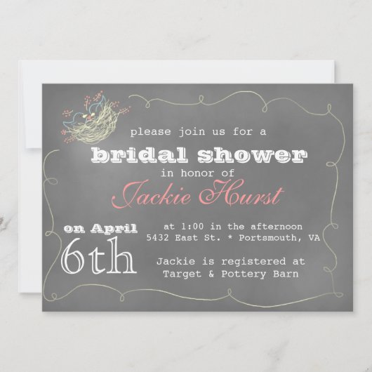 Chalkboard Art Invitation Kaart (Voorkant)