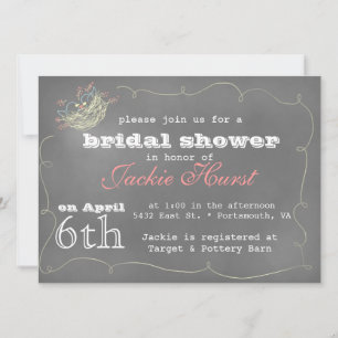 Chalkboard Art Invitation Kaart