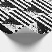 Chalkboard - Auto & Boom / Zwart / wit Cadeaupapier (Hoek)