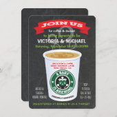 Chalkboard Baby is Brewing Coffee Baby shower Kaart (Voorkant / Achterkant)