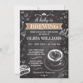 Chalkboard Baby is het brouwen van koffie Baby sho Kaart (Voorkant)
