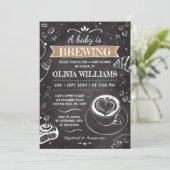 Chalkboard Baby is het brouwen van koffie Baby sho Kaart (Staand voorkant)