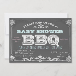 Chalkboard Baby shower BBQ-uitnodigingen Kaart