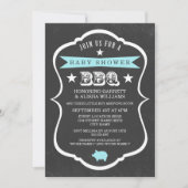 Chalkboard Baby shower Invitation / Boy Kaart (Voorkant)