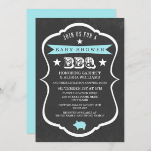 Chalkboard Baby shower Invitation / Boy Kaart