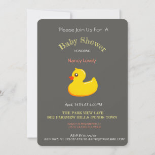 Chalkboard baby shower - rubbereend kaart