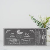 Chalkboard  Baby shower Ticket Invitation Kaart (Staand voorkant)