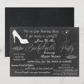 Chalkboard Bachelorette Party-uitnodigingen Kaart (Voorkant / Achterkant)