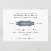 Chalkboard Badge Wedding Uitnodiging
