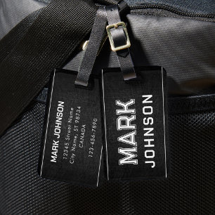 Chalkboard Bagagelabel voor Man