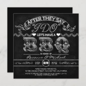 chalkboard barbecue design faire-part de mariage m (Devant / Derrière)