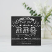 chalkboard barbecue design faire-part de mariage m (Debout devant)