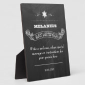 Chalkboard Bat Mitzvah Fotoplaat (Zijkant)