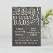 Chalkboard BBQ-diapers en Dads-Baby shower Kaart (Staand voorkant)