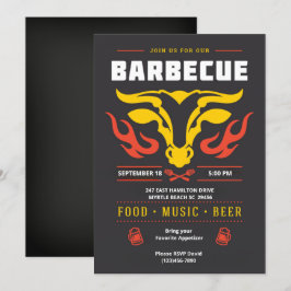 Chalkboard BBQ Grill Cookout Zomerfeest Kaart