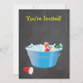 Chalkboard BBQ Party Drinken Kaart (Achterkant)