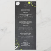 Chalkboard Beach Wedding Celebration Menu (Devant)