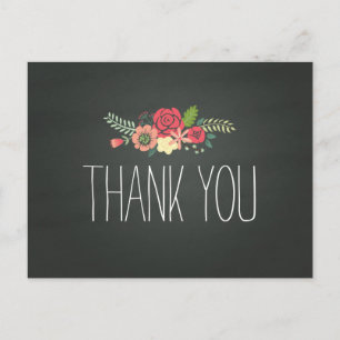 Chalkboard Bedankt Post Kaart