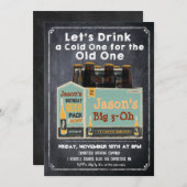 Chalkboard Beer Invitation Kaart (Voorkant / Achterkant)