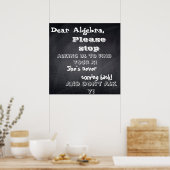 chalkboard " beste algebra " - ontwerp poster (Keuken)