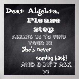 chalkboard " beste algebra " - ontwerp poster