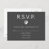 Chalkboard bestemming bruiloft shell RSVP kaarten (Voorkant / Achterkant)