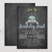 Chalkboard Birthday Invitation Kaart (Voorkant / Achterkant)