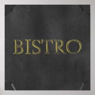 CHALKBOARD BISTRO SIGN RESTAURANT GRAPHIC LOGO ICO POSTER