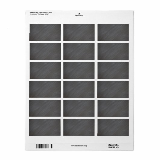 Chalkboard Blackboard Achtergrond Retro Stijl Zwar Etiket (Full Sheet)