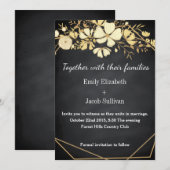 Chalkboard Blackboard Geïnspireerd Bruiloft Save T The Date (Voorkant / Achterkant)