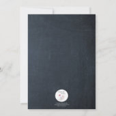 Chalkboard Blauw Zilveren Ster van David Bar Mitsw Kaart (Achterkant)