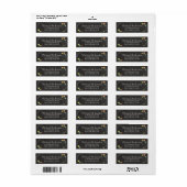 Chalkboard Bloemen Bruiloft Retouradres Label (Full Sheet)