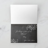 Chalkboard Bloemen Dank u kaart (Binnen)