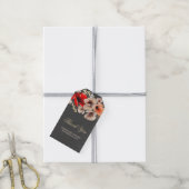 Chalkboard Bloemen Goud Rustieke Bruiloft Cadeaulabel (Met Touw)