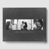 Chalkboard Bloom Wedding Guest Book Gastenboek (Achterkant)