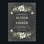 Chalkboard Blooms Invitations de mariage<br><div class="desc">Éléments correspondants disponibles. Visitez notre magasin à BERRYBERRYSWEET.COM pour plus d'options. Design © Berry Berry Sweet Designs</div>