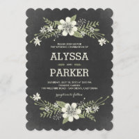 Chalkboard Blooms Invitations de mariage