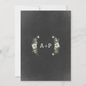 Chalkboard Blooms sparen de Datumkaarten Save The Date (Achterkant)