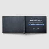 Chalkboard Blue Confirmation Livre d'invité (Complet)