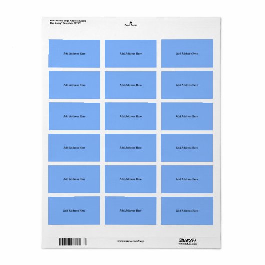 Chalkboard Blue Coördinerende Adresetiketten Etiket (Full Sheet)