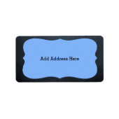 Chalkboard Blue Medallion Adresetiketten Etiket (Voorkant)