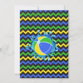 Chalkboard Blue Pool verjaardag zomer bash Kaart (Achterkant)