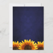 Chalkboard Blue Sunflower Wedding Invitting Kaart (Voorkant)