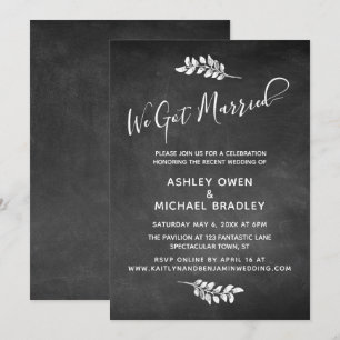 Chalkboard & Botanical We kregen een gehuwde opnam Kaart