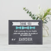 Chalkboard Bow, kleine Man Hartelijk dank Bedankkaart (Staand voorkant)