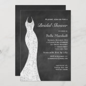 Chalkboard Bridal Shower Invitation Kaart (Voorkant / Achterkant)