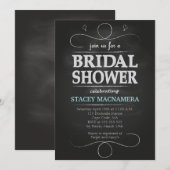 Chalkboard Bridal Shower Invitation Kaart (Voorkant / Achterkant)