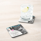 Chalkboard Bride & Groom Wedding Onderzetter (Rechterzijde)